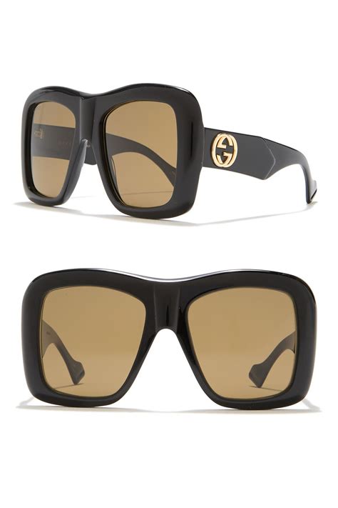 gucci square metal sunglasses|gucci black oversized square sunglasses.